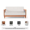 Ver imagem 7 de Sofá Varanda Samoa Madeira Maciça 02 Lugares com Cordas Náutica Linho Natural - Desk Design