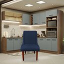 Ver imagem 7 de Kit 08 Cadeiras Para Sala de Jantar Lizz Pés Palito Veludo Azul Marinho D'Classe Decor