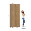 Ver imagem 3 de Guarda-Roupa Modulado 1 Porta Canto Reto Modulare 220cm Marrom Cappuccino