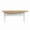 Ver imagem 3 de Mesa Orgânica 1,83m x 1,00m para Reunião com Pés em Metal F5 Office Branco/Macadâmia com