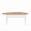 Ver imagem 5 de Mesa Orgânica 1,83m x 1,00m para Reunião com Pés em Metal F5 Office Branco/Macadâmia com