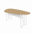 Ver imagem 2 de Mesa Orgânica 1,83m x 1,00m para Reunião com Pés em Metal F5 Office Branco/Macadâmia com
