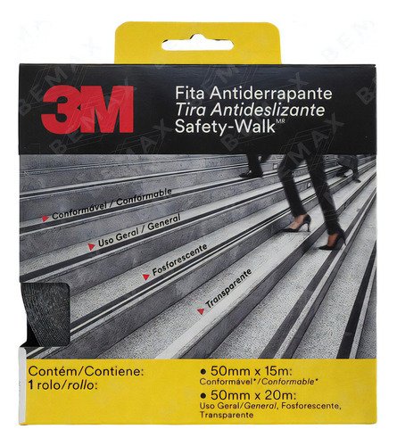 Fita Antiderrapante Safety Walk Fosforescente 50mmx20m 3m - 16