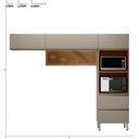 Ver imagem 4 de Cozinha Modulada Proença 3 Peças com Torre Quente 2 Fornos e Aéreo 80cm Nogueira Touch/nude Prime