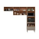 Ver imagem 3 de Cozinha Modulada Proença 3 Peças com Torre Quente 2 Fornos e Aéreo 80cm Nogueira Touch/nude Prime