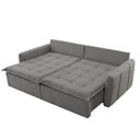 Ver imagem 5 de Sofá Cama Linho em Madeira Eucalipto 280cm Braço 20cm Arizona Meu Sofá Online