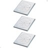 Kit 3 Grelhas para Ralo de Box Banheiro 15x15cm Quintal Aço Inox com Fecho - 1
