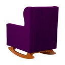 Ver imagem 6 de Poltrona C/ Puff Balanço Amamentação Aurora Veludo Roxo - Lm Decor
