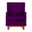 Ver imagem 4 de Poltrona C/ Puff Balanço Amamentação Aurora Veludo Roxo - Lm Decor
