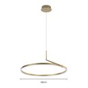 Ver imagem 4 de Lustre Pendente Nordecor Zier 2867 Dourado Fosco Led Bivolt