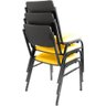 Kit com 3 Cadeiras para Auditórios Linha Hotel Smart Amarelo - 3
