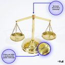 Ver imagem 3 de Balança Latão Símbolo Direito Justiça Decoração Artesanal P