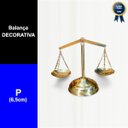 Ver imagem 2 de Balança Latão Símbolo Direito Justiça Decoração Artesanal P