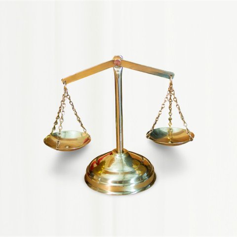 Balança Latão Símbolo Direito Justiça Decoração Artesanal P