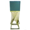 Kit 08 Banquetas Luma Base de Ferro Sued Azul Tiffany - D'classe Decor - 6