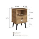 Ver imagem 3 de Mesa de Cabeceira Infantil 1 Gaveta Quarto Marrom