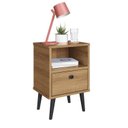 Ver imagem 4 de Mesa de Cabeceira Infantil 1 Gaveta Quarto Marrom