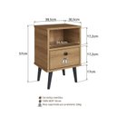 Ver imagem 3 de Mesa de Cabeceira Infantil 1 Gaveta Quarto Marrom