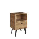 Ver imagem 2 de Mesa de Cabeceira Infantil 1 Gaveta Quarto Marrom
