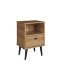 Ver imagem 2 de Mesa de Cabeceira Infantil 1 Gaveta Quarto Marrom