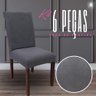 Kit 6 Capas de Cadeira Linha Gold Anti Gato Italiana - Cinza - 2