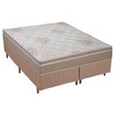 Ver imagem 1 de Cama Box Queen: Colchão Espuma D45 Polar Pérola Premium + Base CRC Rústico Clean(158x198)