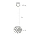 Ver imagem 6 de Lustre Pendente Led Globo Cristal Transparente Dourado 7w 3 Cores Lus-610 St3136