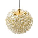 Ver imagem 5 de Lustre Pendente Led Globo Cristal Transparente Dourado 7w 3 Cores Lus-610 St3136