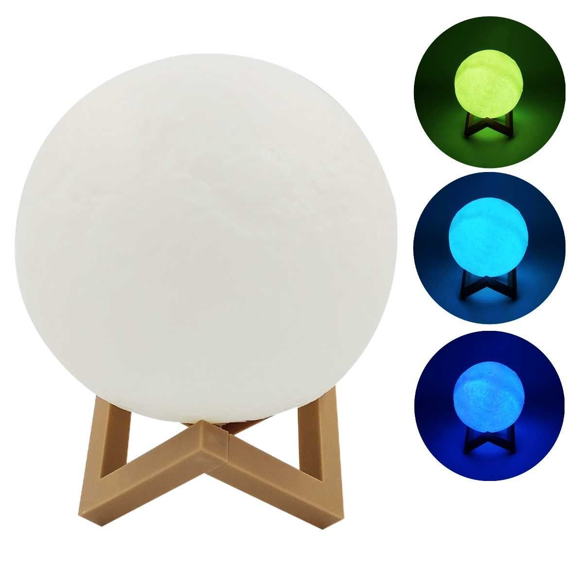 Ver imagem 2 de Luminária Lua Cheia Interponte 12 Cm com 7 Cores