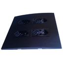 Ver imagem 3 de Conjunto 4x4" Linha Clean Preto Fosco MarGirius 2 Tomadas 10 A + 2 Tomadas 20 A Separadas