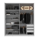 Ver imagem 3 de Guarda Roupa Solteiro com Espelho 2 Portas 3 Gavetas Veneto