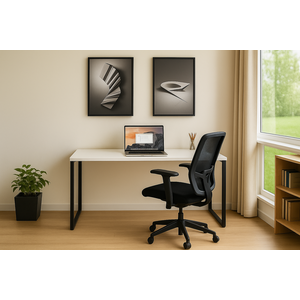 Mesa de Computador Estudo Industrial Cs 90x45cm 100% Mdf/aço