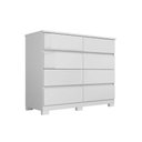 Ver imagem 2 de Cômoda Solteiro Roma c/8 Gavetas e 6 Pés Branco S. Andirá