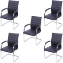 Ver imagem 1 de Kit 5 Cadeiras Escritório Interlocutor Fixa Esteirinha Florença 3322