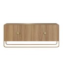 Ver imagem 2 de Buffet Sala Orgânico 180cm X 75cm C/ 4 Portas e Pés em Metal Cor:hanover com Dourado