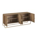 Ver imagem 4 de Buffet Sala Orgânico 180cm X 75cm C/ 4 Portas e Pés em Metal Cor:hanover com Dourado