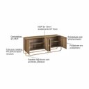Ver imagem 5 de Buffet Sala Orgânico 180cm X 75cm C/ 4 Portas e Pés em Metal Cor:hanover com Dourado