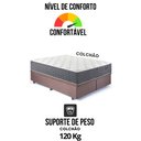 Ver mais imagens de Base Box Baú Queen Bipartido 158x198 Suede com Colchão Relax Fresh Molas Ensacadas