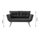 Ver imagem 3 de Sofá Cama de Solteiro 140cm x 84cm Adele Cinza Gelo