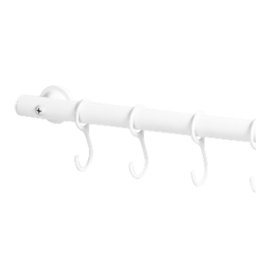 Suporte De Cozinha Porta Talheres 50cm C/ 8 Ganchos Branco - 3