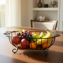 Ver imagem 1 de Fruteira Oval de Mesa em Ferro e Madeira Decorativa e Funcional