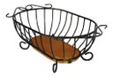 Ver imagem 6 de Fruteira Oval de Mesa em Ferro e Madeira Decorativa e Funcional
