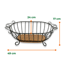Ver imagem 2 de Fruteira Oval de Mesa em Ferro e Madeira Decorativa e Funcional