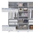 Ver imagem 6 de Guarda Roupa Solteiro 6 Portas 4 Gavetas Flórida 100% MDF Branco