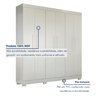 Guarda Roupa Solteiro 6 Portas 4 Gavetas Flórida 100% MDF - 2