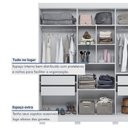 Ver imagem 4 de Guarda Roupa Solteiro 6 Portas 4 Gavetas Flórida 100% MDF