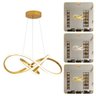 Lustre Pendente Led Flux 45w Dourado 3 em 1 Bivolt Design Moderno e Elegante - 2