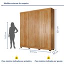 Ver imagem 6 de Guarda Roupa Solteiro 6 Portas 4 Gavetas Flórida 100% MDF