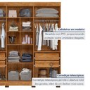 Ver imagem 3 de Guarda Roupa Solteiro 6 Portas 4 Gavetas Flórida 100% MDF
