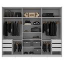 Ver imagem 5 de Guarda Roupa Casal com Espelho 3 Portas 6 Gavetas Veneto Branco